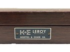 Keuffel   Esser K e Leroy Lettering Set Drafting Kit Wood Case C 1950s Excellent