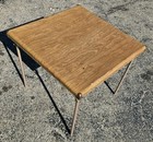 7743 Samsonite Card Table In Ok Condition  Tag Is Still Present Nice Legs