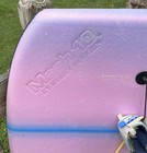 Vintage Morey Boogie Bodyboard Mach 10 Leash Hawaii Pink purple blue