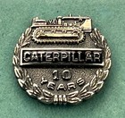 Pair Of Caterpillar Employee Sterling Silver Service Pins 10   15 Year Peoria
