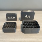 Aa   Aaa Battery Storage Case Organizer Box Drawer Holder W lid  gray 