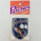 Vintage Voyager Souvenir Patch Georgia Brown Thrasher Cherokee Rose Embroidered 