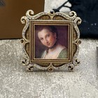Jay Strongwater Mini Jeweled Picture Frame Swarovski Crystals Gold Ornate