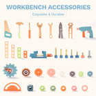 Wooden Play Tool Workbench Set For Kids  Construction Toy Bench