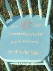 Toddler Handmade Time Out Chair  Vintage Blue Wood Nursery Little Boy Girl Seat