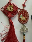 Chinese Feng Shui Red Tassel Hanging Ornaments Lucky Charm Set Coin Knot Fu