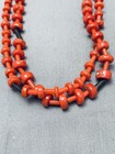 One Of The Best Early 1900 s Vintage Navajo Coral Sterling Silver Necklace