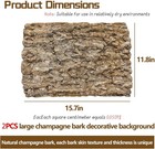 Hamiledyi 2pcs Cork Terrarium Background 15 7x11 8in 2pcs-15 7x11 8in  Brown 