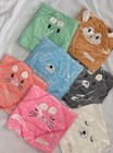 Baby Hooded Bath Towel Wrap Blanket  Animal Face   Ears  Multicolor