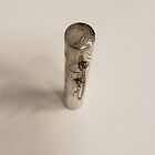 Vintage Sterling Silver Scroll Etched Sewing Needle Case