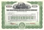 California Oregon Power Co  - Specimen Stock Certificate - Specimen Stocks   Bon