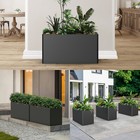 Metal Garden Planter Box Large Steel Planters Heavy-duty Planters Black Planters