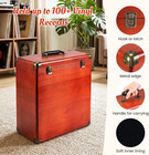 Vinyl Record Storage Case - Portable Holder Box For Valuable Album Collection