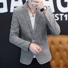 Men Formal Work Blazer Jacket Casual One Button Slim Fit Suit Coat Business Tops