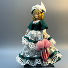 Artisan Porcelain Doll Victorian Lady s Day Dress 1840s Dollhouse Miniature 1 12