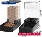 Automatic Cat Feeder And Water Dispenser In Set With Pet Food Bowl gravity Dog W