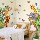 Wall Sticker Animal Decal Vinyl Mural Art Tree Jungle Nursery 3d Kids Room Decor
