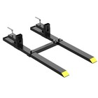    60  Clamp-on Pallet Forks For Tractor Loader Bucket 1500 Lbs W stabilizer Bar