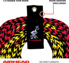 Airhead 1-4 Person Tow Rope For Towable Tubes  60 Ft Heavy Duty 2-section Boat T