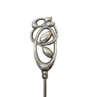 Antique Hatpin Charles Horner Silver Stylized Flowers