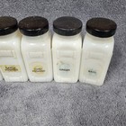 Vintage Mckee Milk Glass Salt And Pepper Shakers And Spice Bottle Set Of 8 