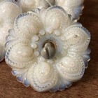 3 Antique Opalescent Floral Glass Curtain Tie Backs 2   