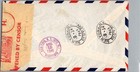 1941 Kaboul Afghanistan Registered Airmail Censor Cover To New York City Ny Usa