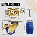 3 Inch Heavy Duty Casters With Brake  Set Of 4 Swivel Casters Wheels Load 4400 L