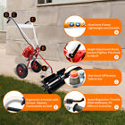 43cc Gas Powered Sweeper Broom Hand Push Sweeper Driveway Turf Grass Snow Clean