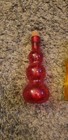 Vtg Lot Of 6 Mini Colored Glass Apothecary Bottles Blue Red Purple Yellow Green
