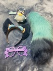 Disney Bluey Cosplay Ears Tail Glasses Bingo Backpack