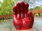 Rare Wendy s Fast Food Red Rubber Hand Promotional Item Promo