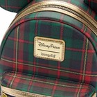 2025 Disney Parks Loungefly Mickey Mouse Christmas Holiday Plaid   Gold Backpack