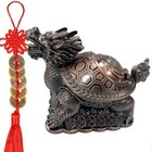 Feng Shui Dragon Turtle Multi Functional Metal Statue Wealth D1 Bronze