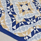 Handmade Ocean Storm Cotton Fabric Queen Size Patchwork Quilt Top topper