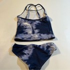 Nwot Kanu Surf Girls Size 4t Blue Tie Dye Criss Cross Strap Tankini Upf 50
