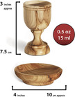 Communion Cups - The Lord s Supper     Wooden Bread Tray 4    With Two Small 3-inch