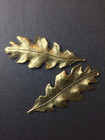 32983         Brass Oxidized Victorian Large Oak Leaf Jewelry Finding