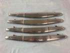 Set Of 4 Chrome Door Handles Antique Vintage Gas Stove Range Oven