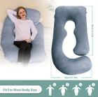 1pc 60-inch J-shaped Maternity Pillow     Full Body Support Pregnancy Sleep - New