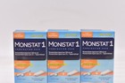 Lot Of 3 Monistat 1 Combination Pack Maximum Strength 1-day Treatment Exp  09 27