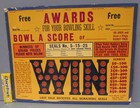 Sale  Old 1943 Bowling Skill Punch Board Money Game Gambling Trade Stimulator