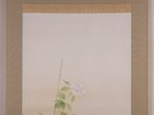 Japanese Hanging Scroll Hand Painted  peony Flower  Kakejiku By Enda Kazunari