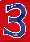 Allen Iverson Signed Philadelphia 76ers 96 97 Red M n Hwc Swingman Jersey Bas