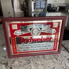 Vintage Budweiser King Of Beers Bar Mirror 1997 Man Cave 27x20