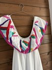 Mexican Off Shoulder Tunic Dress Size Small Boho Lightweight Resort Wear