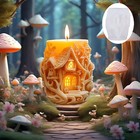3d Fairy Tree House Candle Silicone Mold Tree Stump Epoxy Resin Casting Molds