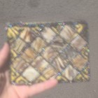 Handmade Beaded Zipper Coin Purse Small Pouch For Women Brown Gold Black