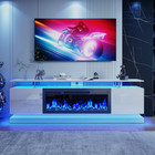 Tv Stand 70  Fireplace With Led Light For 80 In Tv Entertainment Center-modern