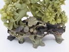 Exceptional Ornate Chinese Soapstone Carving Birds Flowers   Fruit 8 5  X 10  T